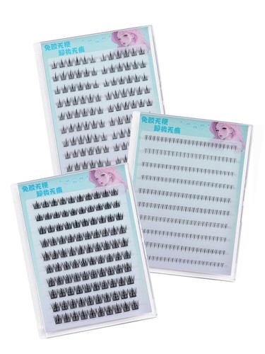 10rows Individual False Eyelashes Segmented Cluster Eye Lashes Curl Lash Party - Imagen 24 de 27