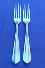 RARE YAMAZAKI ELSBECKER 'AURORA' 18/8 STAINLESS FLATWARE SATIN 2 DINNER FORKS
