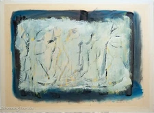 Beautiful Mid Century Abstract Expressionism Oil Painting Signed Begovich 1963