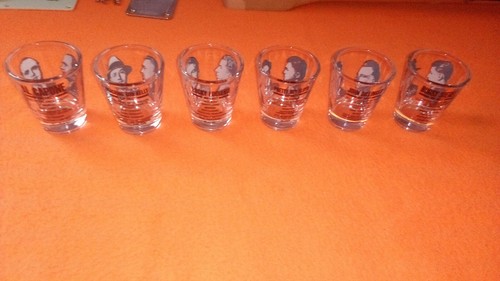 nostelgic shot glasses/6peice set/al capone/bugsy siegel/john dillinger/more ex - Picture 2 of 2