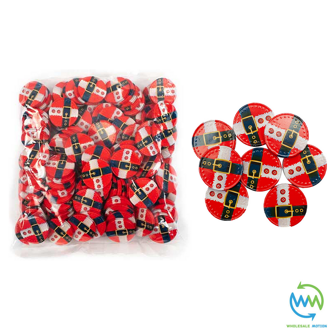 Milk Chocolate SANTAS BELT COINS Christmas FOILED Party Bag XMAS Coin