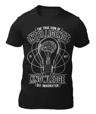 Das wahre Zeichen der Intelligenz - Motivationszitat Herren T-Shirt - Damen T-Shirt