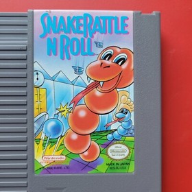 Snake Rattle n Roll Nintendo NES Game Box Manual Cleaned Tested Vintage 8 Bit