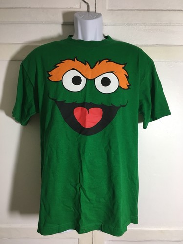 oscar the grouch sesame street t shirt green size m graphic t