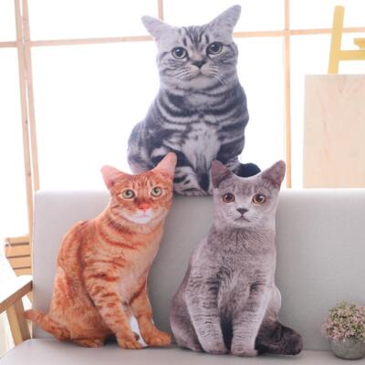 40 cm Plüsch Katzenkissen weiches Stofftier Kissen Cartoon Kinder Geschenk & Deko