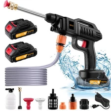 Portable Cordless Electric High Pressure Water Spray Gun Car Washer Cleaner Tool