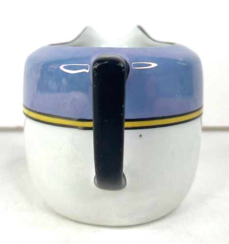 NORITAKE Lusterware Iridescent CREAMER Blue Yellow with Green Mark 2.5" Diameter - Picture 2 of 9