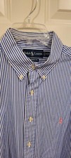 Men's Polo Ralph Lauren Classic Fit Striped Button Down Shirt 17 XL