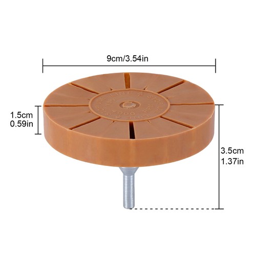3.5'' Rubber Eraser Wheel Car Decal Remover For 3M Glue Remove Adhesive Sticker - Bild 2 von 12