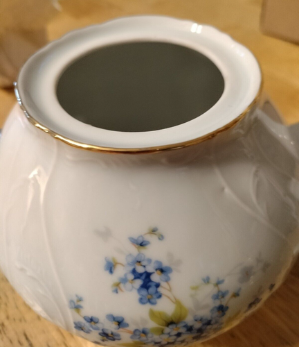 Bernadotte Forget Me Not Czech Fine Bone China teiera alta 7" - tutta nuova con scatola - Foto 4 di 19