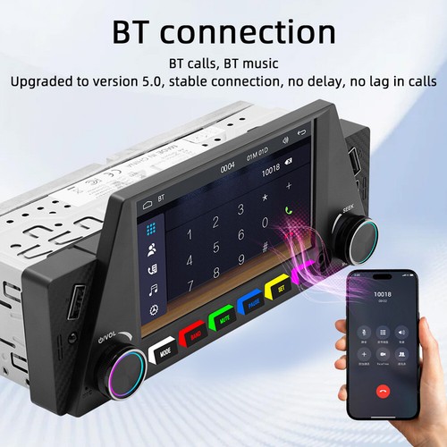 Reproductor de MP5 inalámbrico para automóvil de 4,7" 1 din Android reproductor estéreo multimedia automático - Imagen 18 de 23