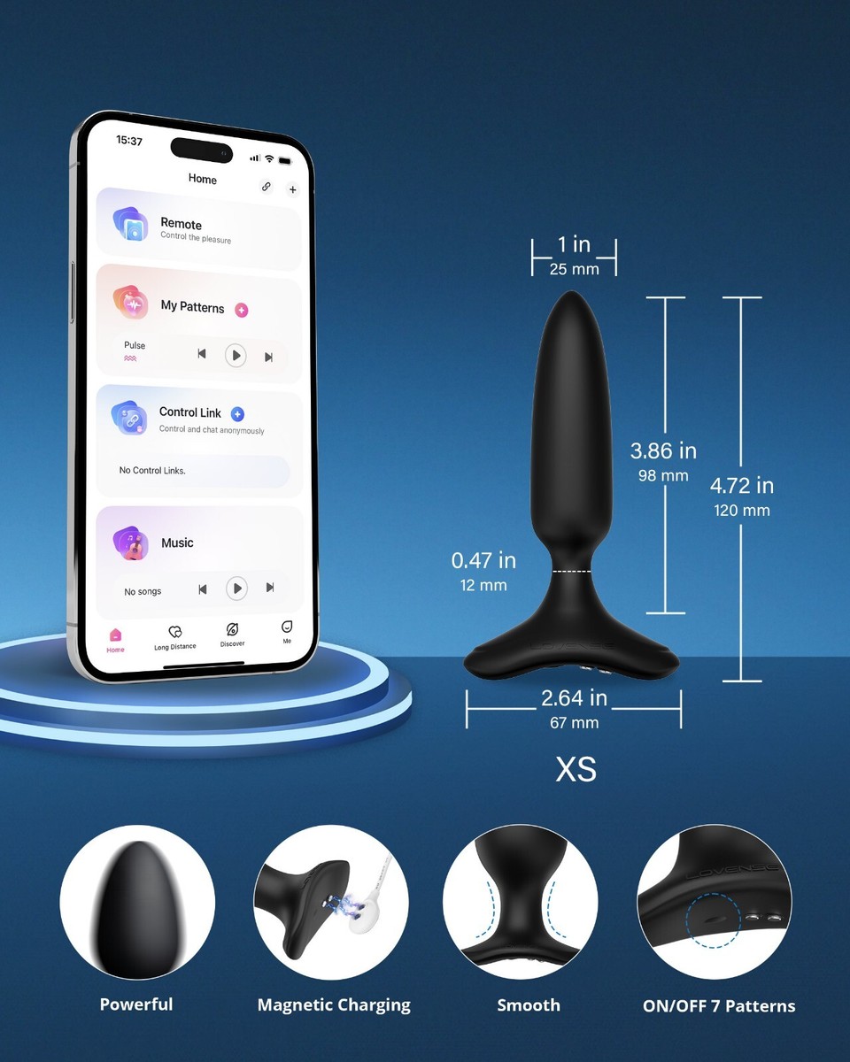 LOVENSE Hush 2 Vibrating Butt Plug Dildo Anal Sex Toys for Men Remote  Control