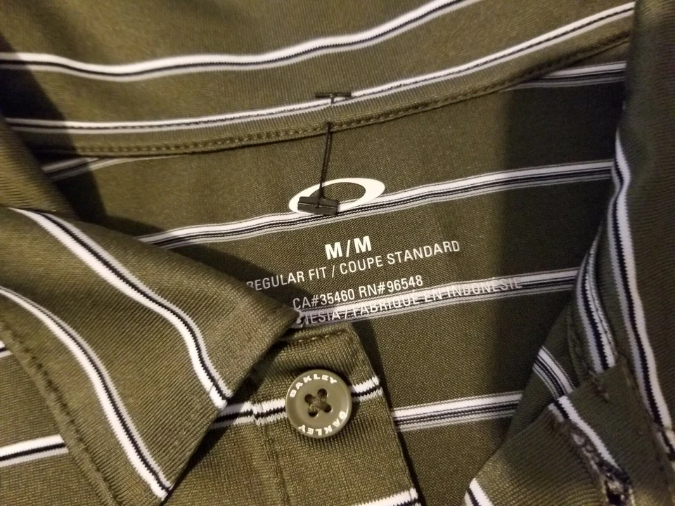 Polo deportivo Oakley para hombre M verde medio Foto 3 de 4