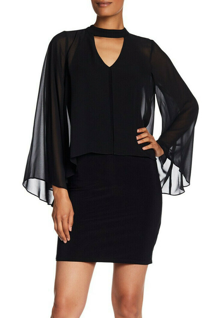 black chiffon cape dress Eva Fashion 3536 Long Formal A line Cape Motherof the Bride Dress