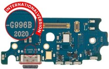 Charging Port Board With Sim Card Reader For Samsung Galaxy S21 Plus G996B 