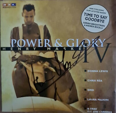 Henry Maske, Original Signiert Auf RTL Cd ''Power & Glory, Henry Maske'' 