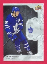 2019-20 UD Engrained Mitch Marner 12/49 Ebony Base Card #3 Toronto Maple Leafs
