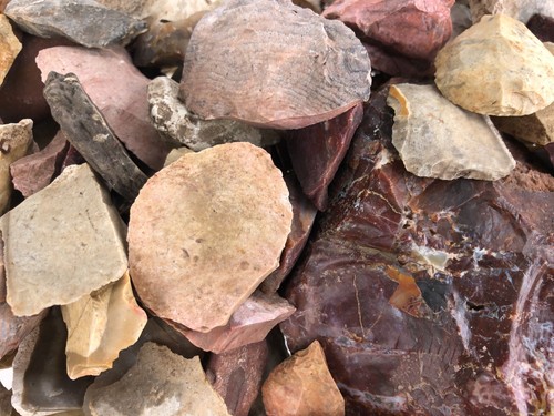 Big Lot Jasper Flint Shards Many Colors & Sizes 20 Pounds Biggest Piece is 5" - Picture 5 of 7