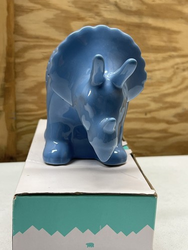 Pillowfort Ceramic Triceratops Dinosaur Nightlight Blue Corded - Picture 7 of 7