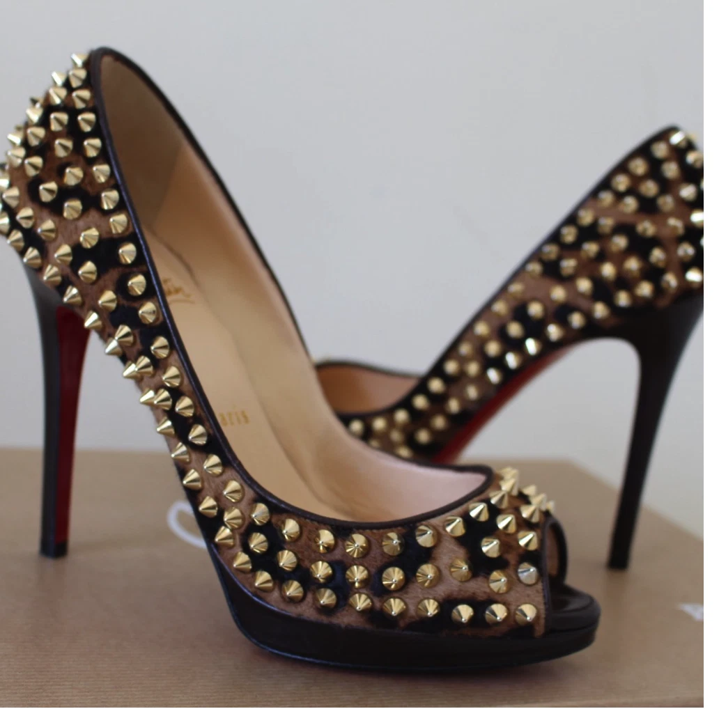 Louboutin gold spikes sale
