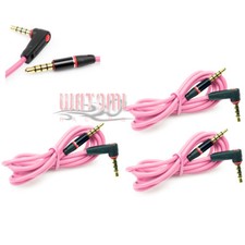 3X 3.5MM AUX L MALE AUDIO EXTENSION CABLE CORD PINK FOR GALAXY S4 NOTE 3 NEXUS