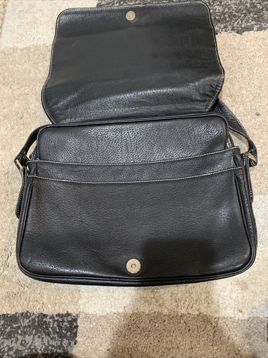 Rare Vintage GIANFRANCO FERRE No 38421 Black Leather Crossbody