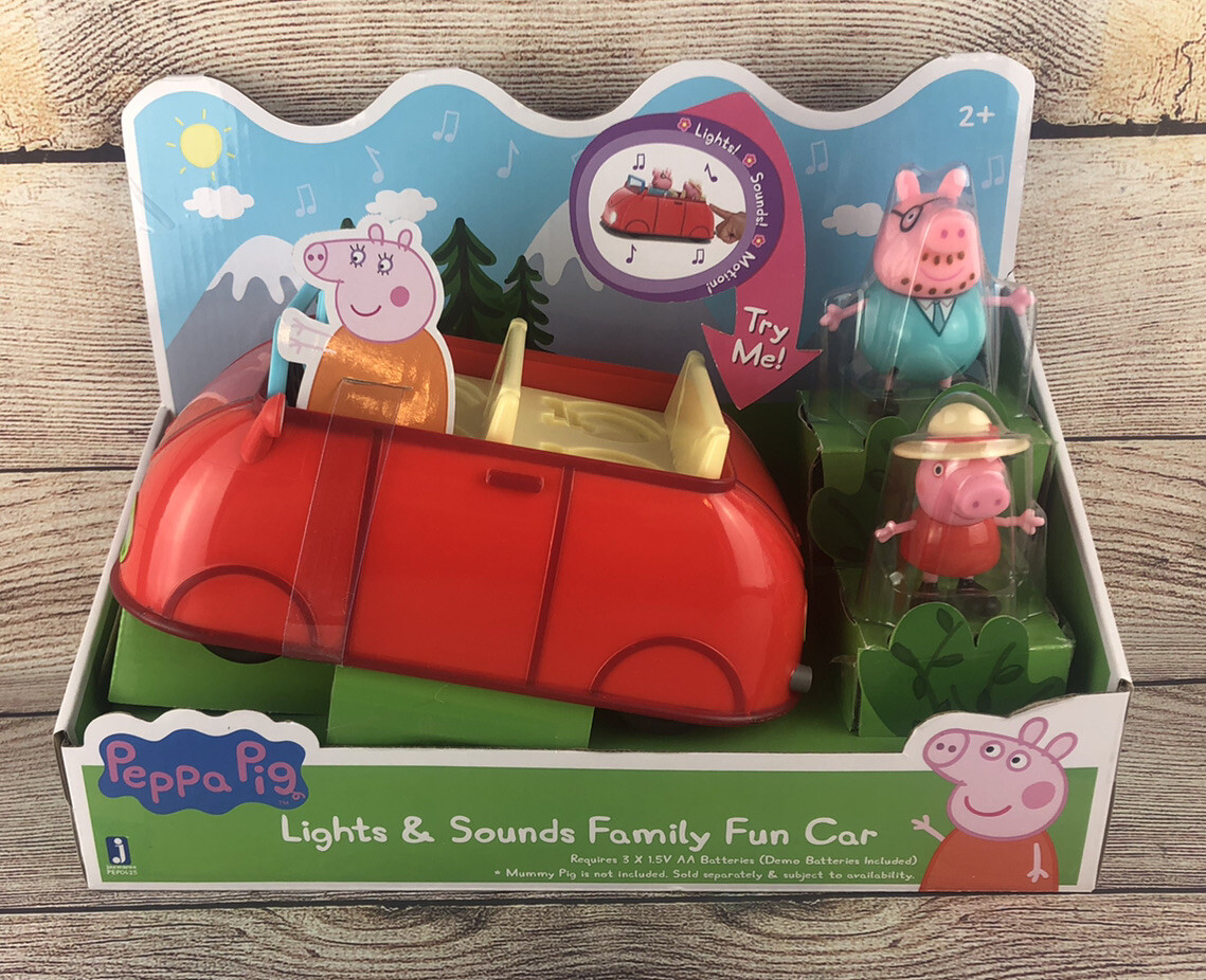 peppa pig lights & sounds family fun car