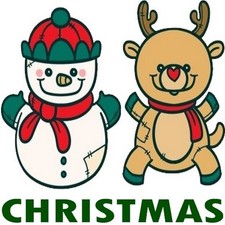 30 Custom Christmas Snowman Reindeer Personalized Address Labels