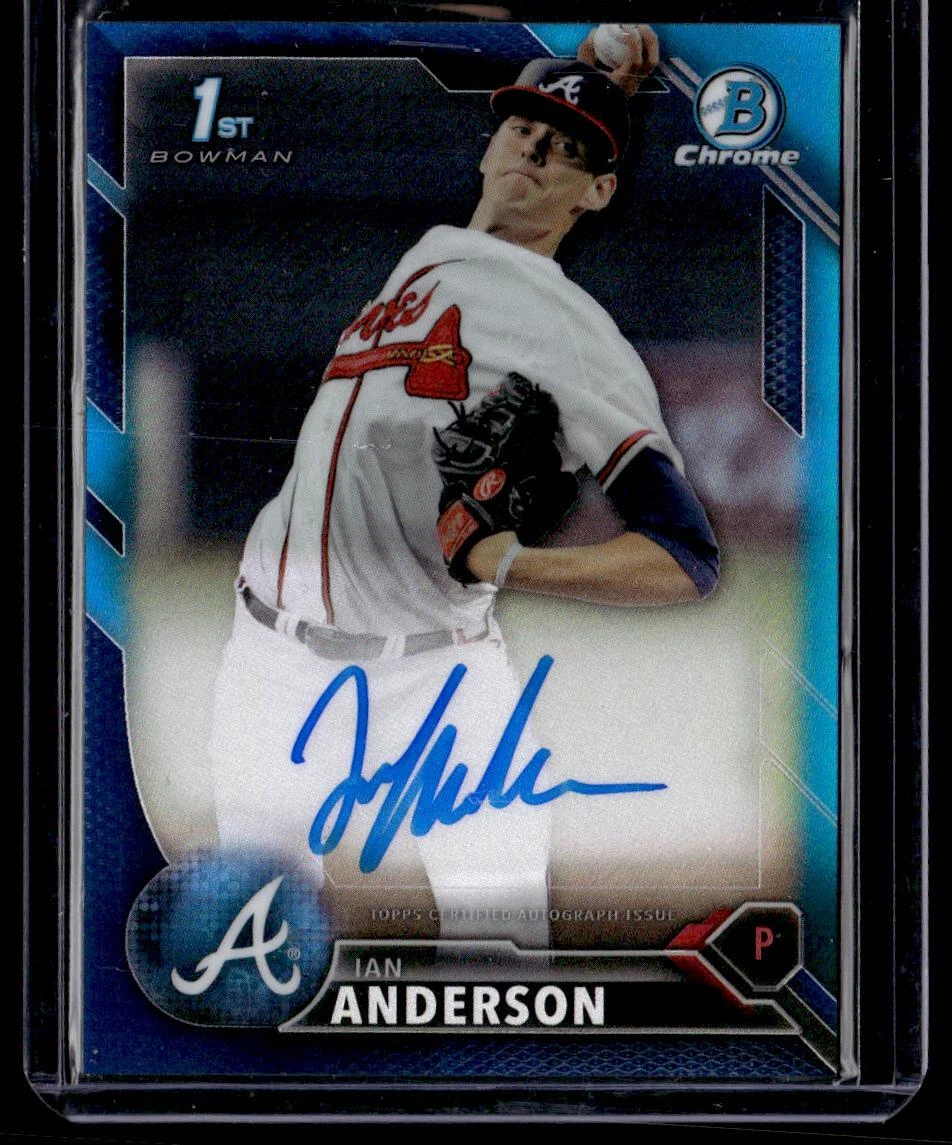 2016 Bowman Draft #CDA-IA Ian Anderson Chrome Draft Auto Blue Refractor #/150