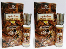 Musk Oud - 6ml Roll-on Perfume Oil by Al-Rehab Unisex PACK OF 2 