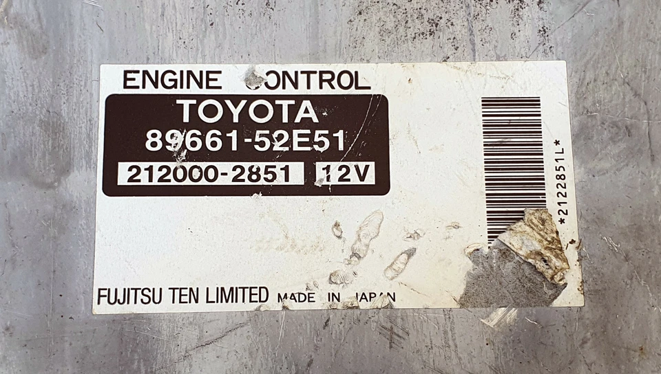 Toyota Sienta NCP81 89661-52E51 Ecu Ecm Oem Jdm Used 8966152E51 212000-2851 - Image 2 of 4