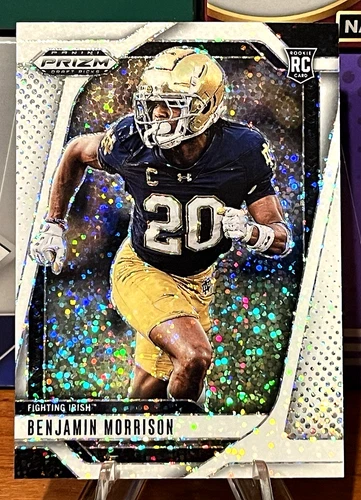 2025 Panini Prizm Draft Picks Football White Sparkle Benjamin Morrison #75