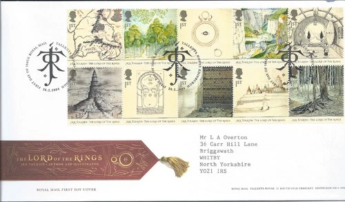 GB QEII 2004 Lord of the Rings First Day Cover Tallents House Postmark