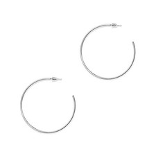 Gold Hoop Earrings for Women - Plated Gold 20mm/30mm/40mm/60mm 60MM Silver