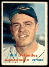 1957 Topps #156 Gus Triandos Baltimore Orioles EX-EXMINT