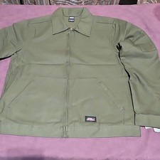 Dickies women's small green Cotton Work Jacket Zip Front Size A87VMBLK