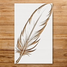 Feather Pattern DIY Crafts Stencil for Nature - Inspired Projects - StencilAir