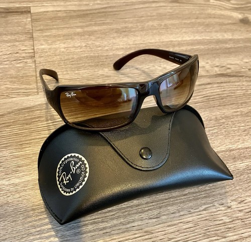 Ray Ban Sunglasses Rb4075 Brown Wrap Around Comes With Case Vintage