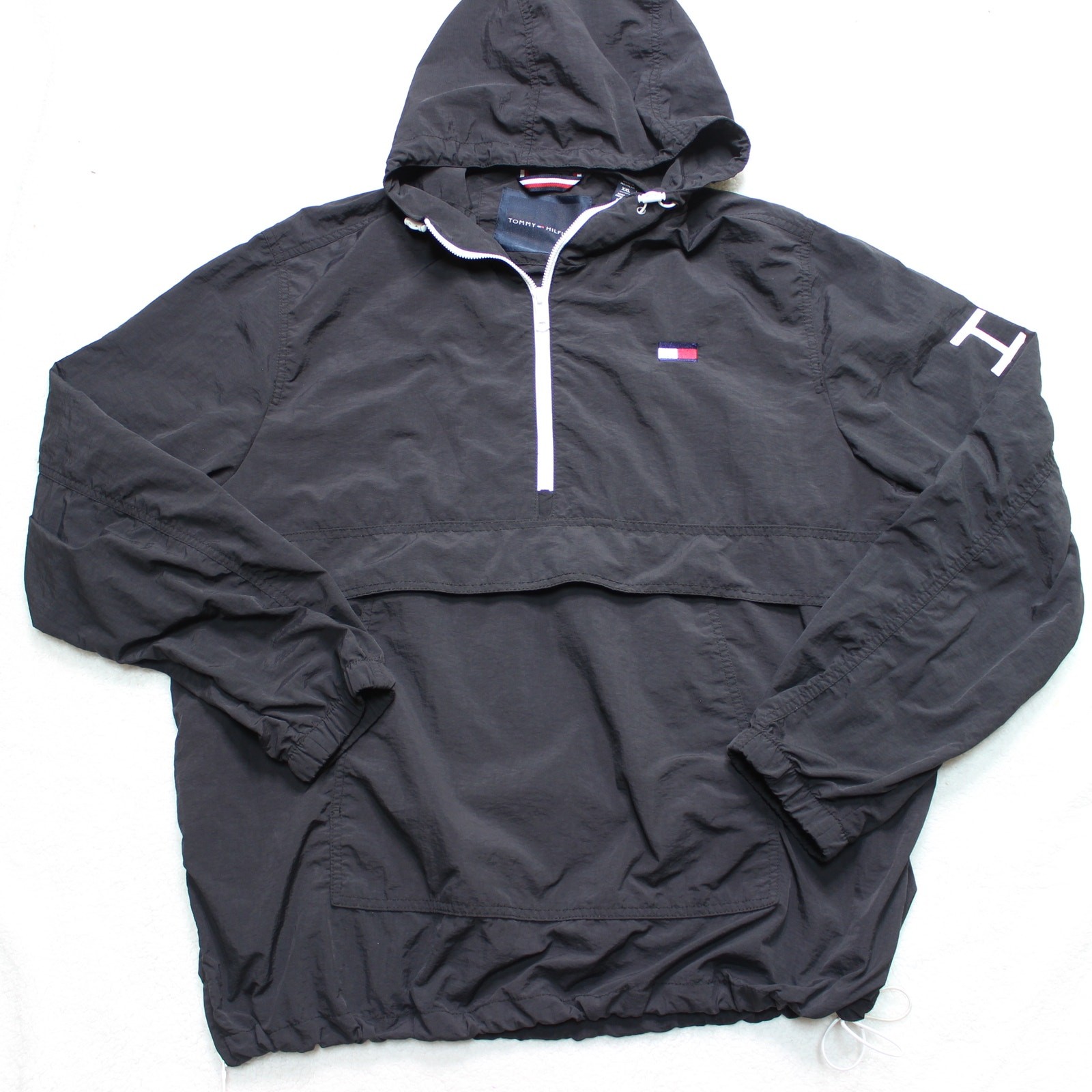 Tommy Hilfiger Pullover Windbreaker Hoodie Size XXL Relive 1990