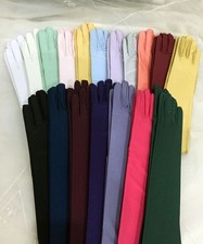19" Matte Glove Stretch With Spandex. Bridal Wedding. Prom.Halloween.