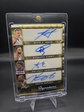 Nikola Jokic Stephen Curry Anthony Edwards Kevin Durant Leaf Metal Signature 1/1