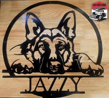German Shepherd Metal Wall Art Customized dog