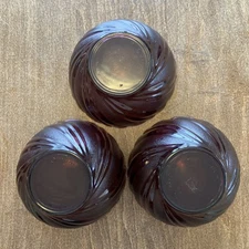 Duralex Bormioli Rocco Rivage Amethyst Purple Swirl 4 3/4" Fruit Bowls France 3