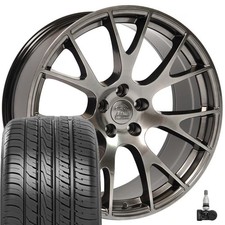 20x9 Wheels Tires Tpms Fit Dodge Hellcat Hyper Rim Ironman 2528 W1x