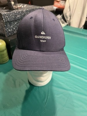 Quiksilver 1969 Hat L/XL Flexfit Embroidered Logo Navy Blue Baseball Cap Surfing
