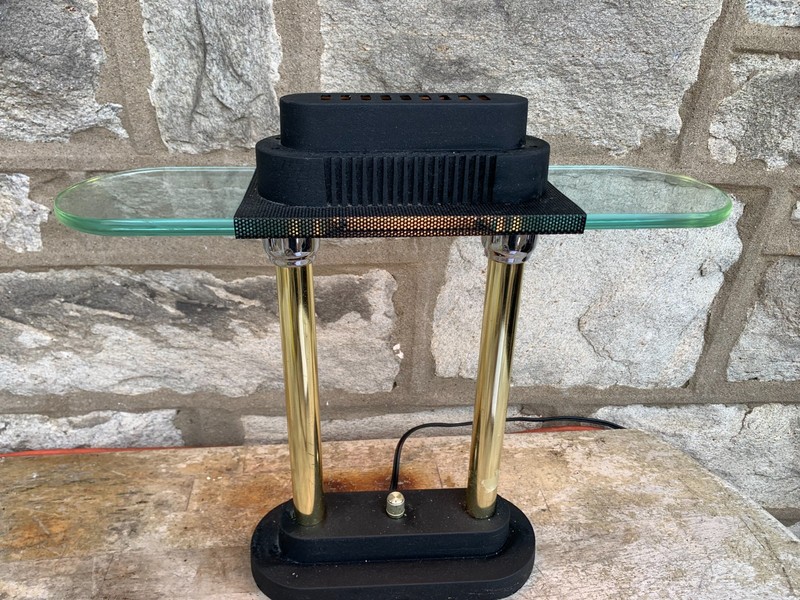 15.5" VTG Postmodern Halogen Table Lamp Robert Sonneman Style for George Kovacs