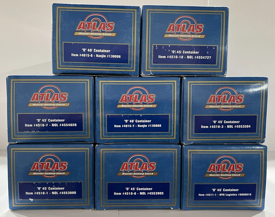 Atlas O Masterline 40' and 45' Intermodal Shipping Container Assortment 16 Items - Image 4 of 4