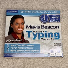 Mavis Beacon Teaches Typing Version 18 PC Mac CD-ROM Broderbund OPEN BOX