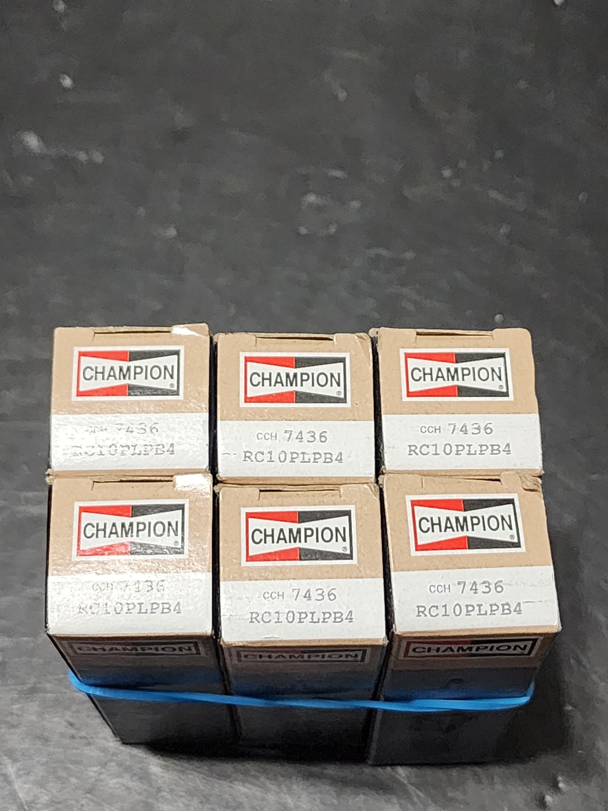   6 pc Champion Double Platinum 7436 Spark Plugs for RC10PLPB4