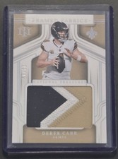 2024 National Treasures DEREK CARR Framed Fabrics Multi-colored Patch /25